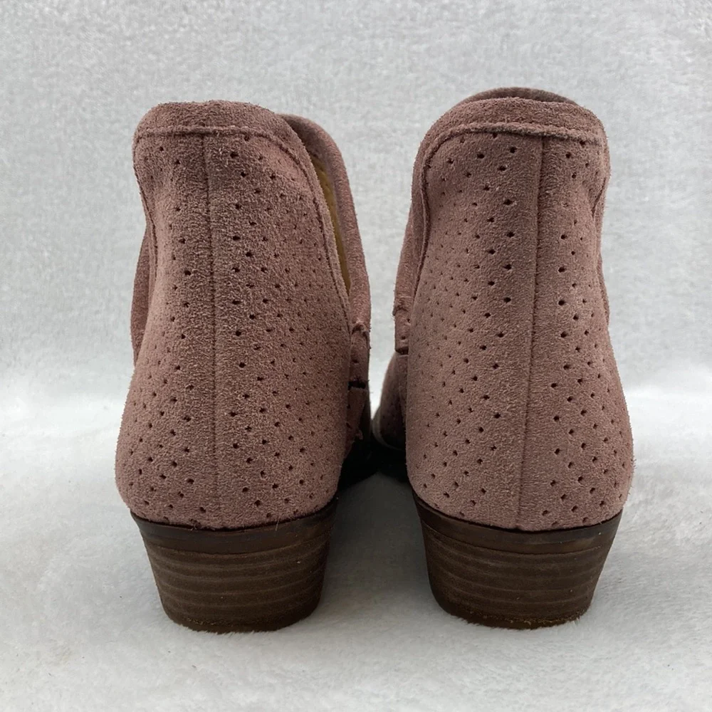 Lucky Brand Women’s Kambry Dusty Mauve Suede Ankle Bootie sz 7
